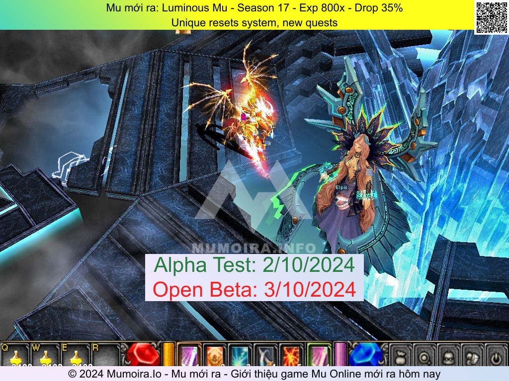 Mu mới ra, Luminous Mu, luminousmu.com, Mu Online, Mu SS17 mới ra, Mu Test tháng 10 2024, Unique resets system, new quests, Season 17