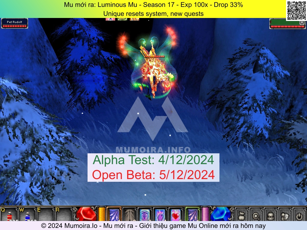 Mu mới ra, Luminous Mu, luminousmu.com, Mu Online, Mu SS17 mới ra, Mu Test tháng 12 2024, Unique resets system, new quests, Season 17