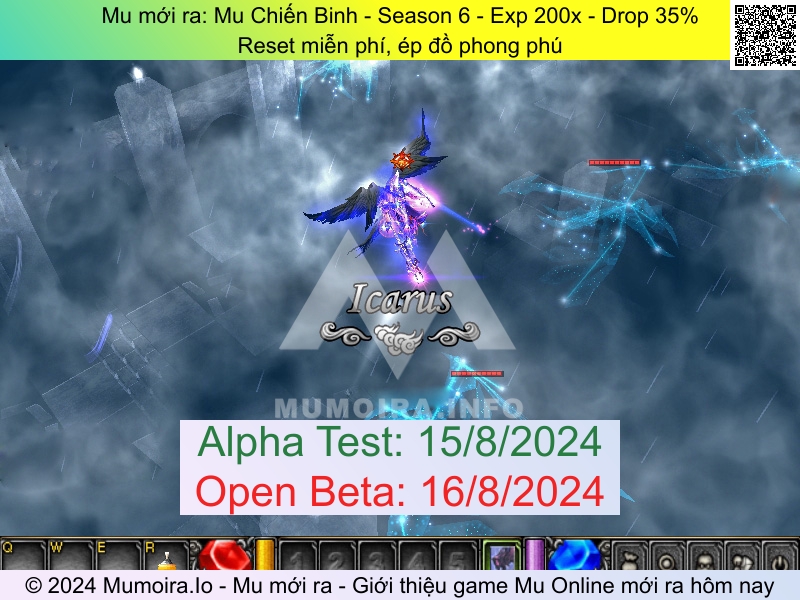 Mu mới ra, Mu Chiến Binh, muhn.tv, Mu Online, Mu SS6 mới ra, Mu Test tháng 8 2024, Reset miễn phí, ép đồ phong phú, Season 6