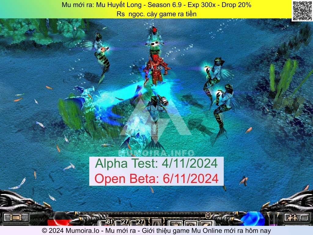 Mu mới ra, Mu Huyết Long, muhuyetlong.net, Mu Online, Mu SS6 mới ra, Mu Test tháng 11 2024, Rs  ngọc. cày game ra tiền, Season 6.9