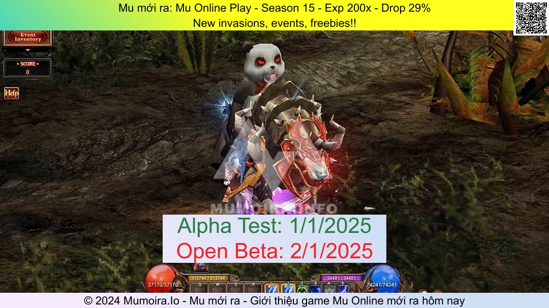 Mu Online Play, Mu SS15 mới ra, Mu test tháng 1 2025