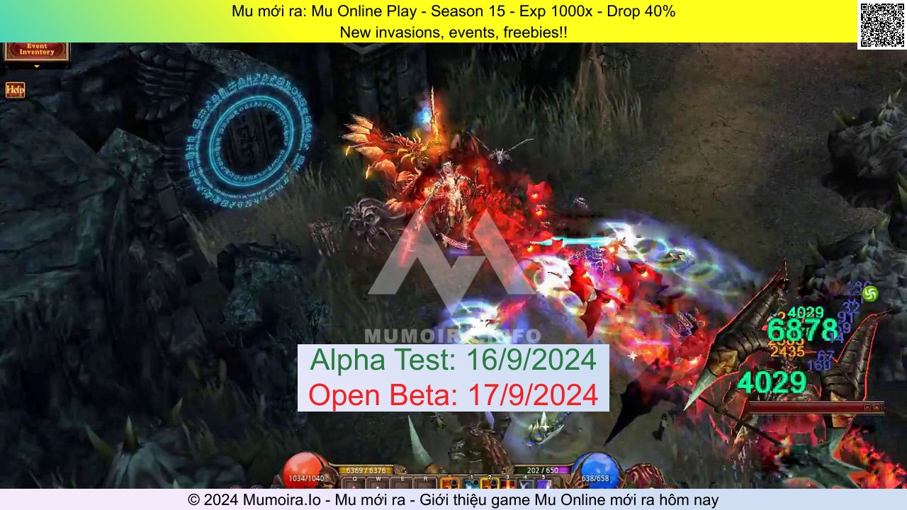 Mu mới ra, Mu Online Play, muonlineplay.com, Mu Online, Mu SS15 mới ra, Mu Test tháng 9 2024, New invasions, events, freebies!!, Season 15