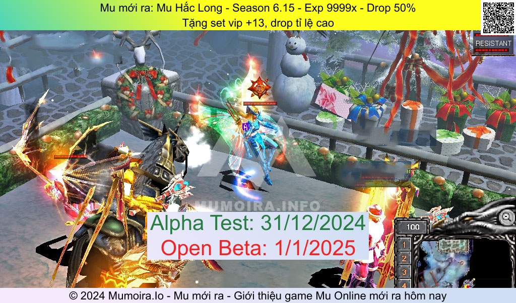 Mu mới ra, Mu Hắc Long, mu-haclong.info, Mu Online, Mu SS6 mới ra, Mu Test tháng 12 2024, Tặng set vip +13, drop tỉ lệ cao, Season 6.15