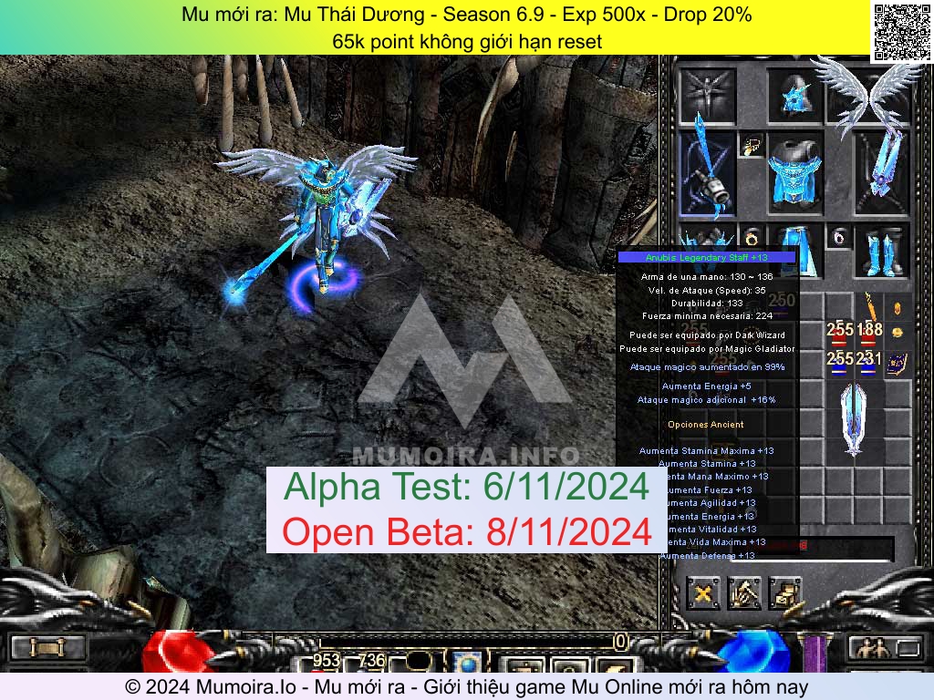 Mu mới ra, Mu Thái Dương, muthaiduong.net, Mu Online, Mu SS6 mới ra, Mu Test tháng 11 2024, 65k point không giới hạn reset, Season 6.9