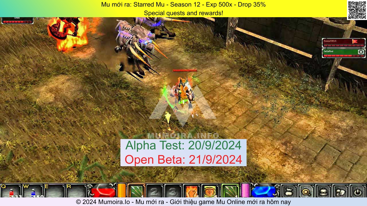 Mu mới ra, Starred Mu, starredmu.com, Mu Online, Mu SS12 mới ra, Mu Test tháng 9 2024, Special quests and rewards!, Season 12