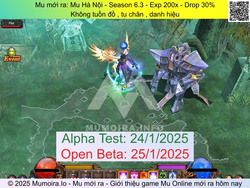 Mu mới ra, Mu Hà Nội, muhanoi.fun, Mu Online, Mu SS6 mới ra, Mu Test tháng 1 2025, Không tuồn đồ , tu chân , danh hiệu, Season 6.3