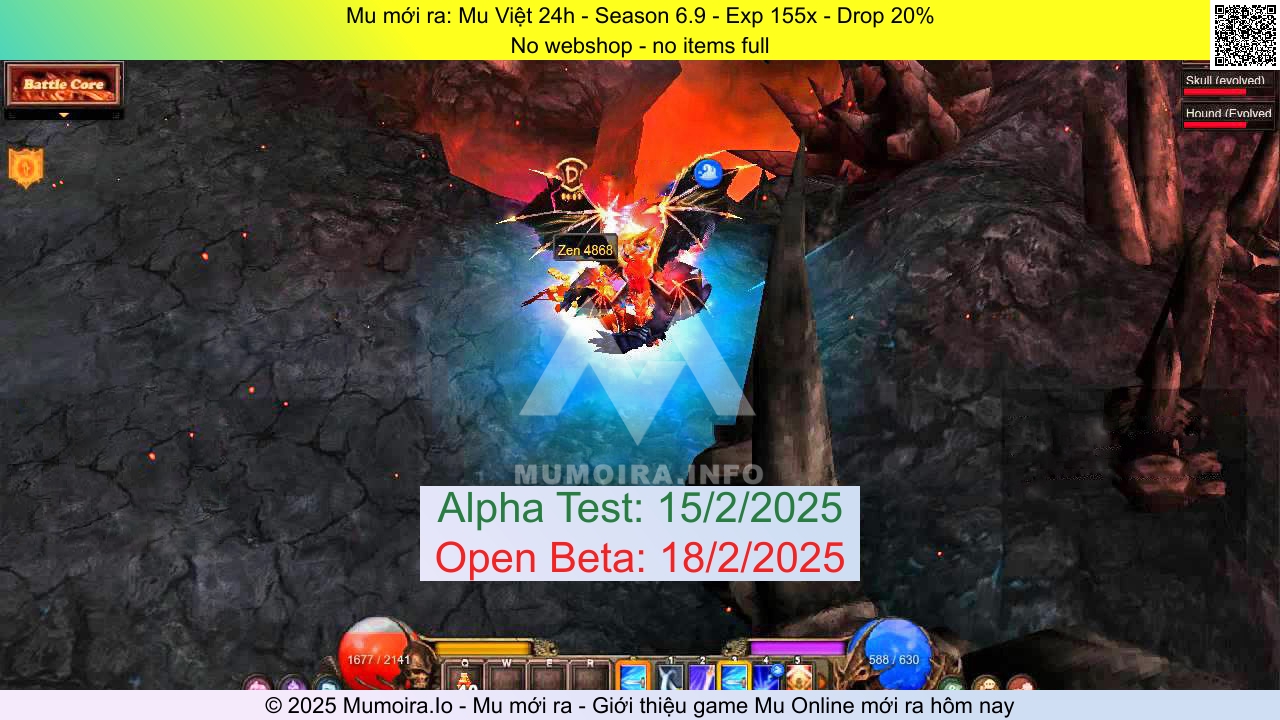 Mu mới ra, Mu Việt 24h, mu24h.top, Mu Online, Mu SS6 mới ra, Mu Test tháng 2 2025, No webshop - no items full, Season 6.9