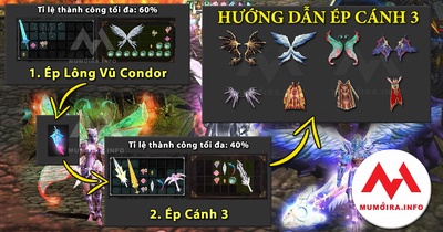 Hướng dẫn ép Cánh 3 (Wing 3), 4 loại dòng Exc của Cánh 3 Mu Online