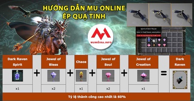 Hướng dẫn ép Quạ Tinh, Dark Raven Mu Online, hồi máu Quạ Tinh