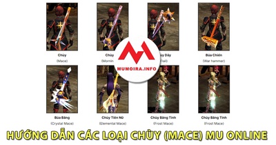 Hướng dẫn các loại Chùy (Mace) trong game Mu Online - Mumoira.info