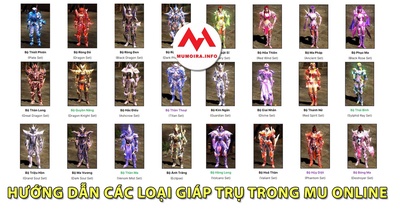 Hướng dẫn các loại Giáp Trụ (Set Item) game Mu Online - Mumoira.info