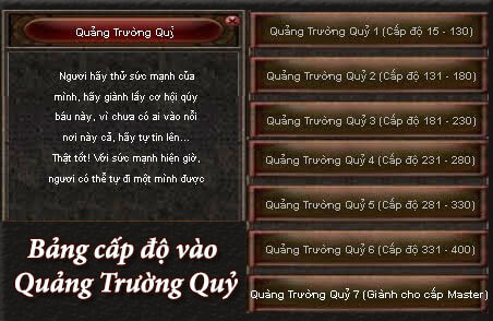 Hướng dẫn sự kiện Quảng Trường Quỷ (Devil Square) game Mu Online