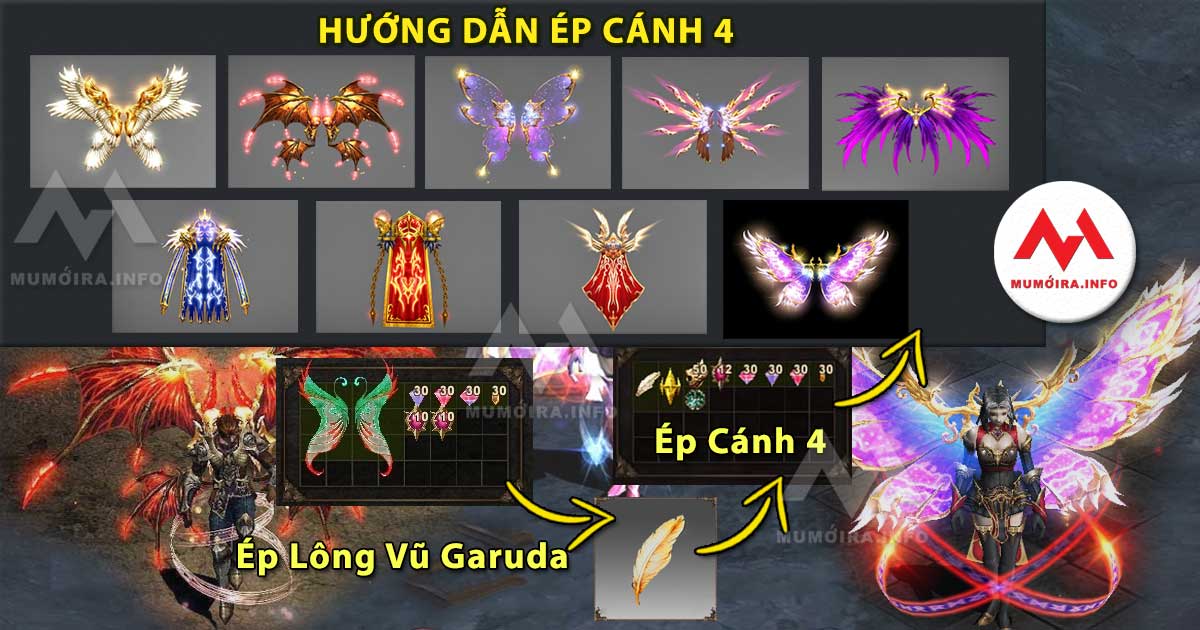 Hướng dẫn ép Cánh 4 (Wing 4) Mu Online