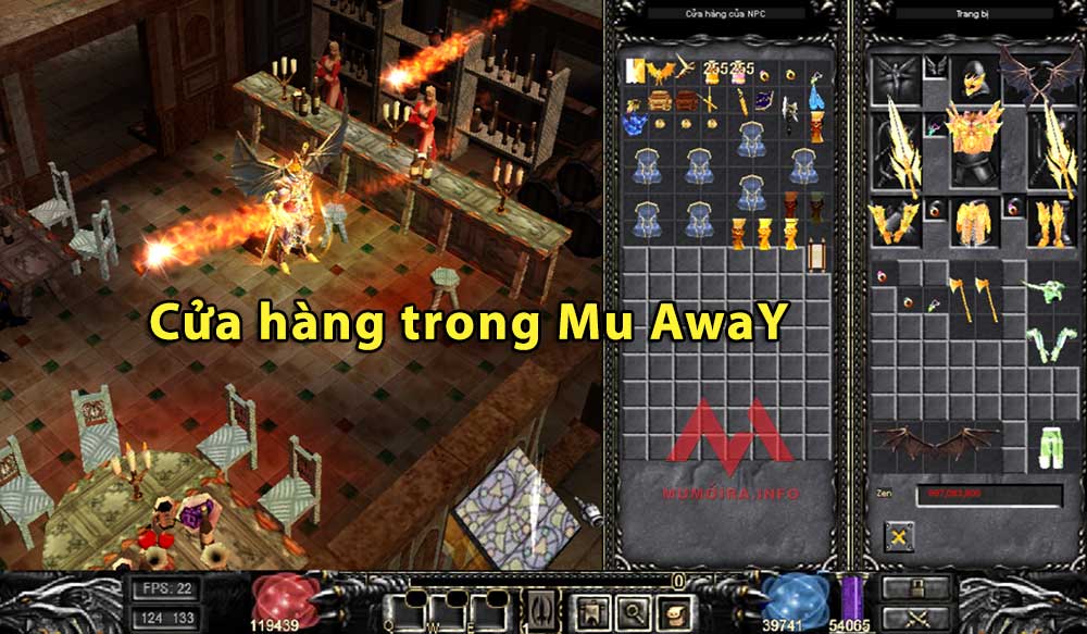 Cửa hàng NPC trong Mu AwaY - Mumoira.info