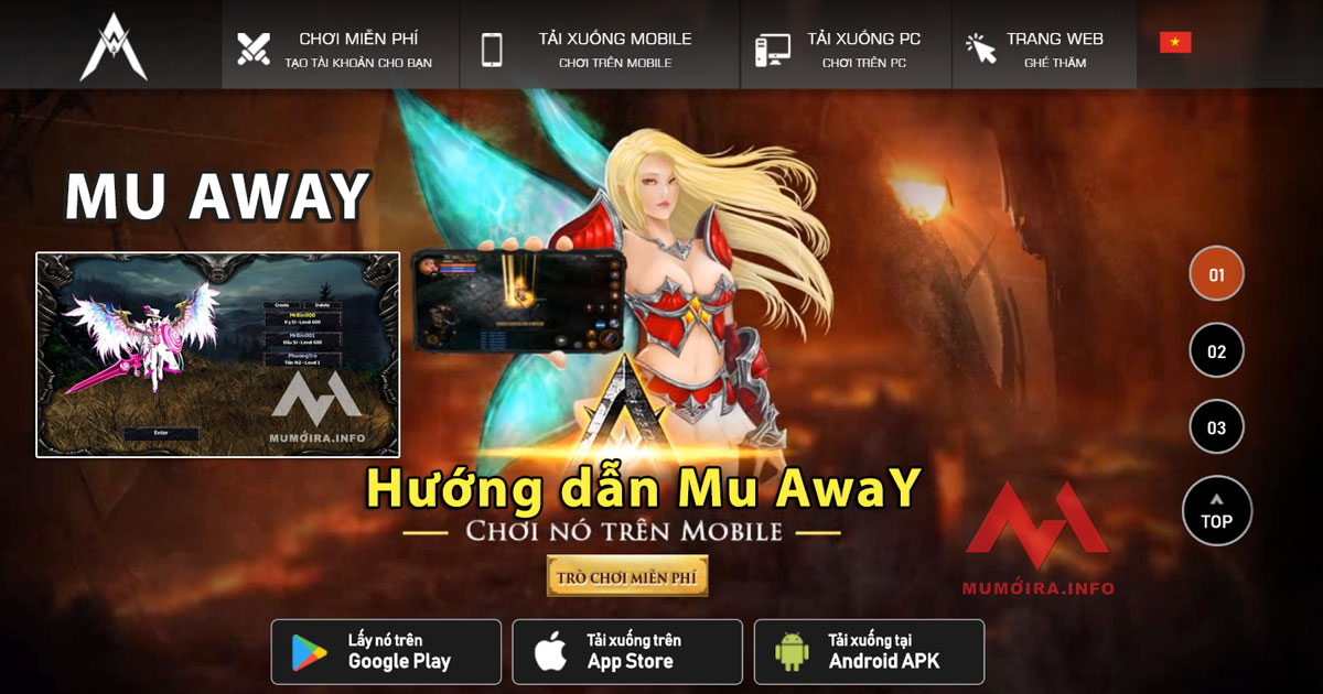 Hướng dẫn cơ bản trong game Mu AwaY bởi Mumoira.info